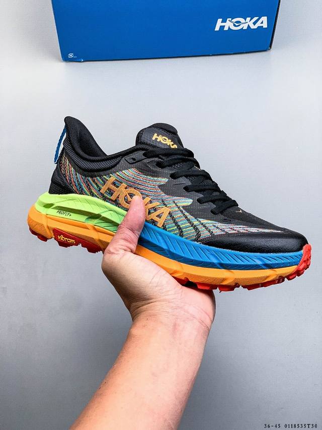 公司级 Satisfy X Hoka Running Mafate Trail 全新配色 网面透气 运动鞋 DDD 此球鞋继承了Hoka的经典越野鞋型Mafat