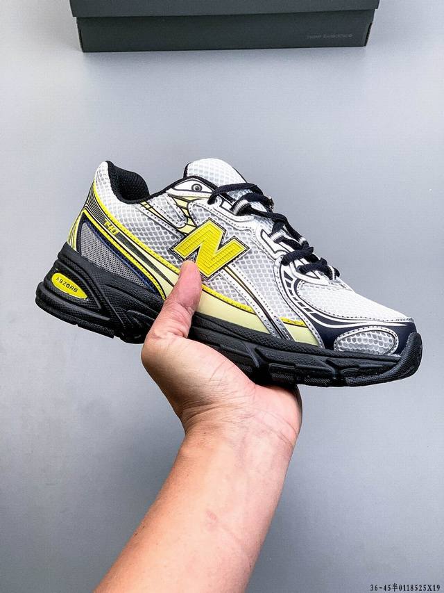 New Balance Nb740 英产 轻便复古休闲运动跑步鞋 DDD 全鞋身以网格布作为基地，在细节部分以皮革作为辅助添加，流线感很强。外形和New Bal