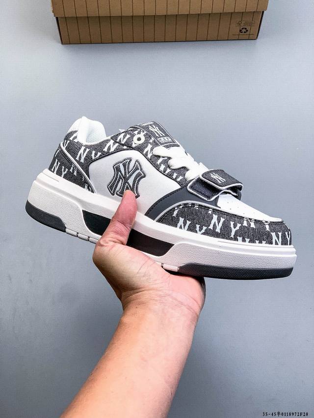 公司级！Mlb Chunky Liner 厚底休闲跑步鞋 Ny印花 牛皮材质运动鞋 DDD 0118972F28 DDD