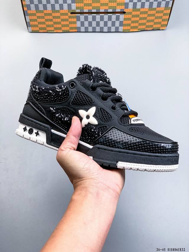 路易威登 Louis Vuitton Lv路易威登板鞋 DDD 乘风破浪的姐姐争先种草款,舒适透明底和百搭性霸屏整个时尚娱乐圈，正品1:1套楦复刻，细节调整完美