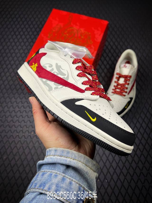 DDD 公司级Nike Air Jordan 1 X Travis Scott Aj1倒勾 乔一倒钩 ‘Diy’定制 耐克 低帮文化篮球鞋 DDD 完美品质出货