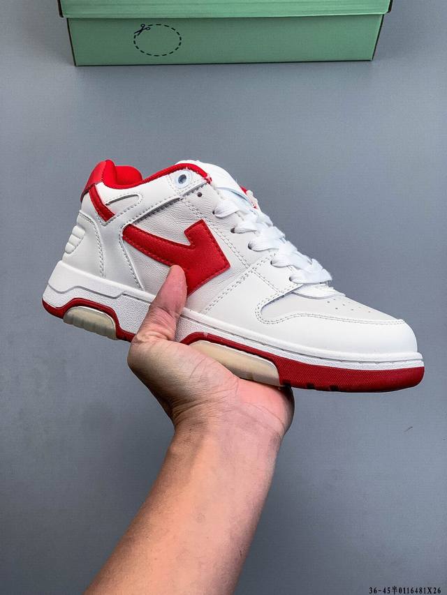 新品上架 Off-White Out Of Office 低帮时尚板鞋 杨幂同款 DDD 原厂原档案开发，原盒原标，原厂头层皮料，官方原版设计，做工细节全方位对