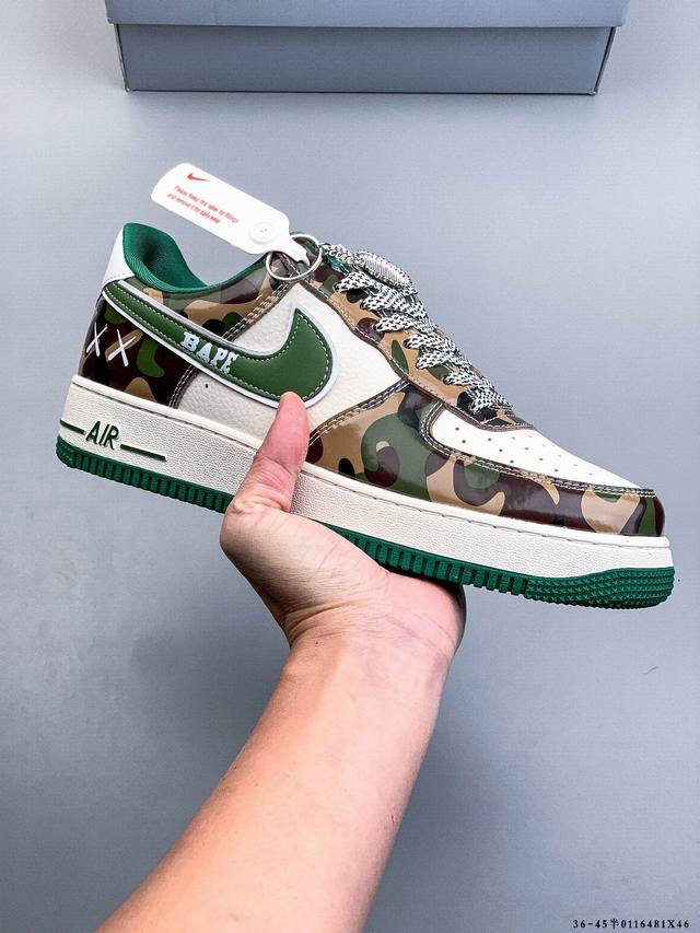 纯原版本 原楦数据纸版，采用硬质优质皮革鞋面材质，内置全掌Air Sole气垫。耐克 Nike Air Force 1 Low 空军一号低帮经典百搭休闲运动板鞋