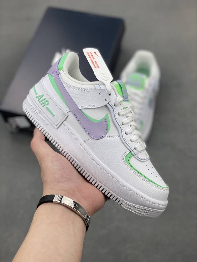 DDD Nk Air Force 1 Shadow 轻量增高低帮百搭板鞋 拼接马卡龙 全新少女系解构主义设计双层轻量Eva发泡中底+防滑Rb橡胶外圈底鞋底 原楦