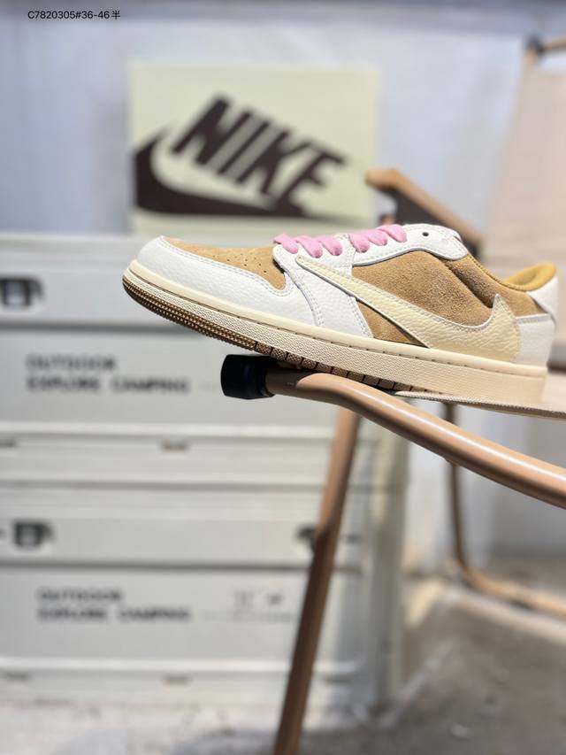 Air Jordan 1 Low Golf Sp Neutral Oliv Aj1乔丹一代高尔夫版系列低帮经典复古文化休闲运动鞋“Ts联名倒钩”Dm7866 C