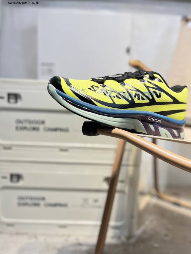 Mm6 Maison Margiela X Salomon 萨洛蒙 Xt-6网布绒面革 舒适 低帮 生活休闲鞋 男女款 荧光绿 DDD 纯原外贸平台特供订单 D