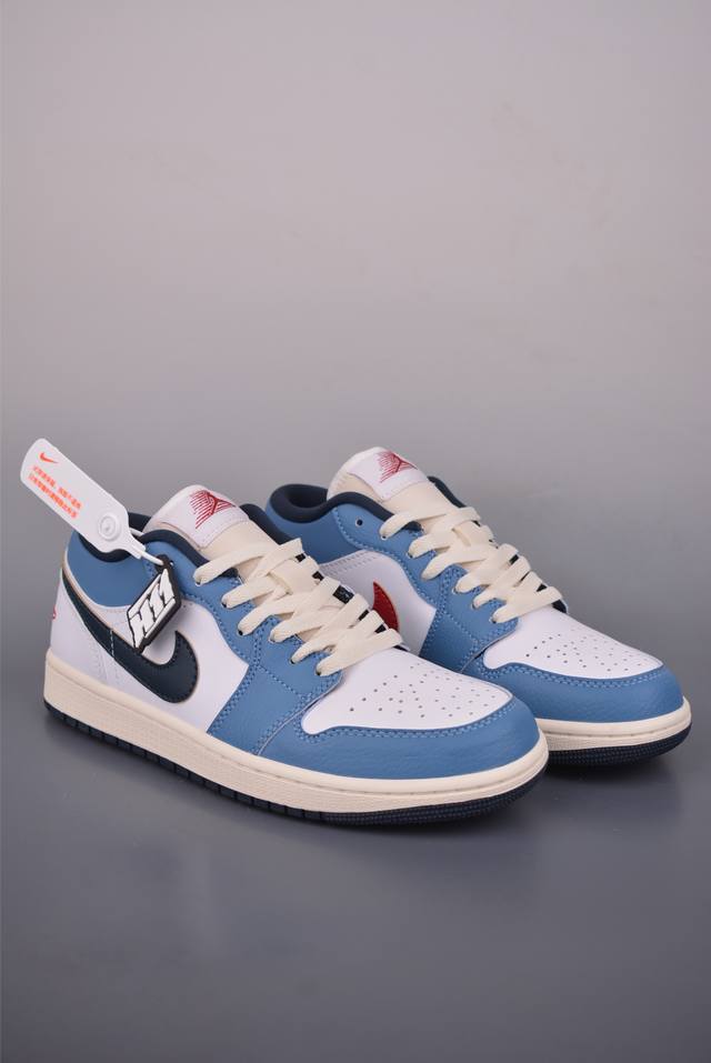 Air Jordan 1 Low 白蓝红 DDD Aj1乔1低帮休闲板鞋 同步官方配色 DDD 市场唯一独家头层皮打造 原鞋原档案开发 DDD 原厂皮料 原档冲