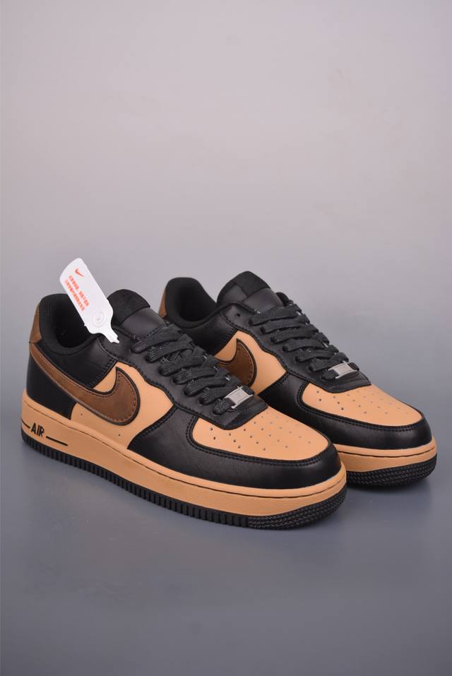 Nike Air Force 1 Low 黑棕 DDD 原楦头原纸板 打造纯正空军版型 DDD 专注外贸渠道 全掌内置蜂窝气垫 DDD 原盒配件 原厂中底钢印、