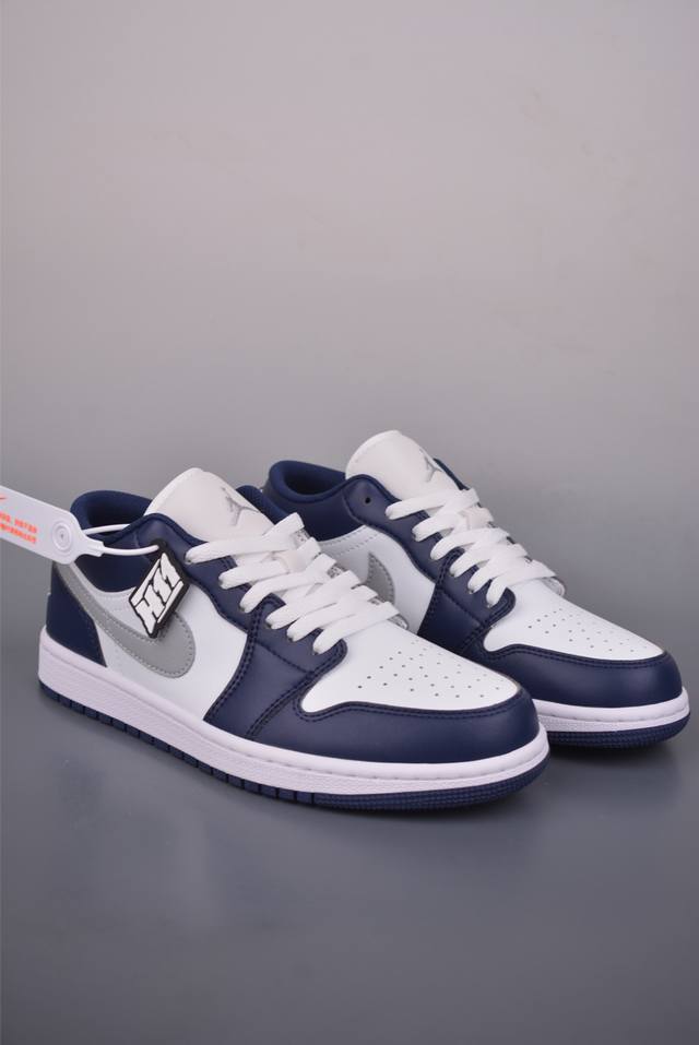 Air Jordan 1 Low 白蓝 DDD Aj1乔1低帮休闲板鞋 同步官方配色 DDD 市场唯一独家头层皮打造 原鞋原档案开发 DDD 原厂皮料 原档冲孔