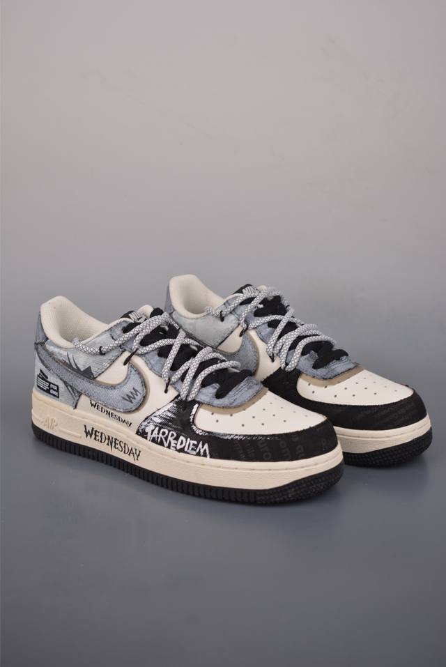 Nike Air Force 1 Low 手绘涂鸦 解构绑带 DDD 原楦头原纸板 打造纯正空军版型 DDD 专注外贸渠道 全掌内置蜂窝气垫 DDD 原盒配件