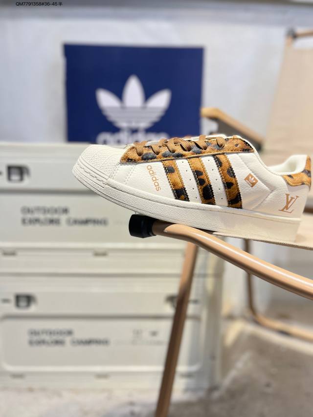 福利特价全新配色# 阿迪达斯Adidas三叶草 Originals Superstar 贝壳头系列低帮经典百搭休闲运动鞋Xs0004 Qm7791358#36-