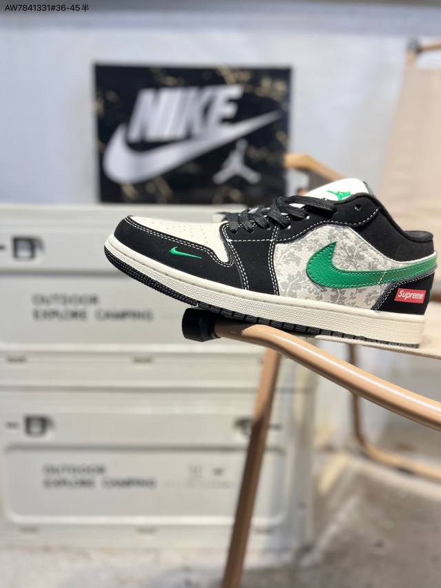 公司级头层皮乔丹Air Jordan 1 Low Aj1低帮系列篮球鞋 官方同步配色 原装级产物 DDD #拒绝公底 立体鞋型 细节完美 高清洁度Qj1988