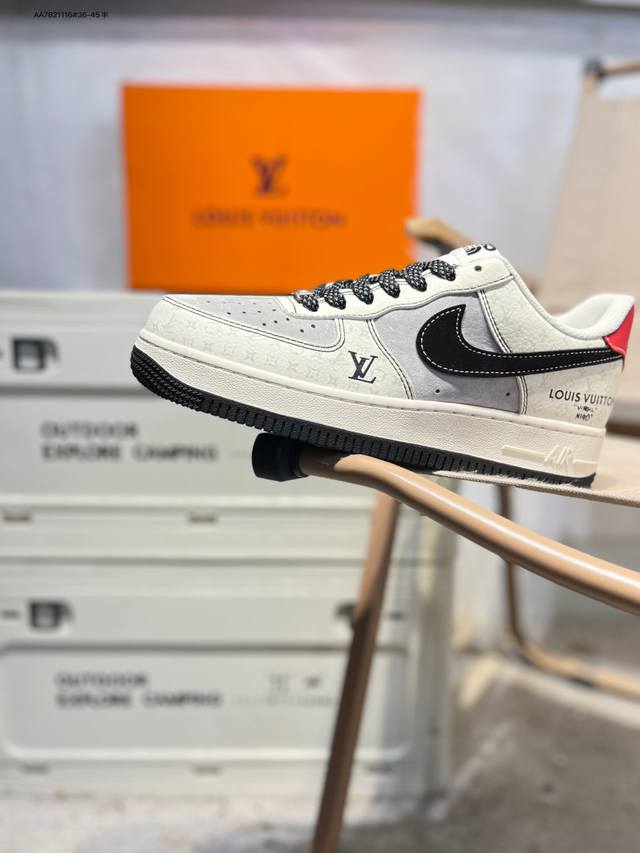 公司级头层皮Nk Air Force 1'07 Low 空军一号低帮休闲板鞋 #定制皮料 原楦原纸板 纯正空军版型 高清洁度 内置全掌气垫Cx5050 Aa78