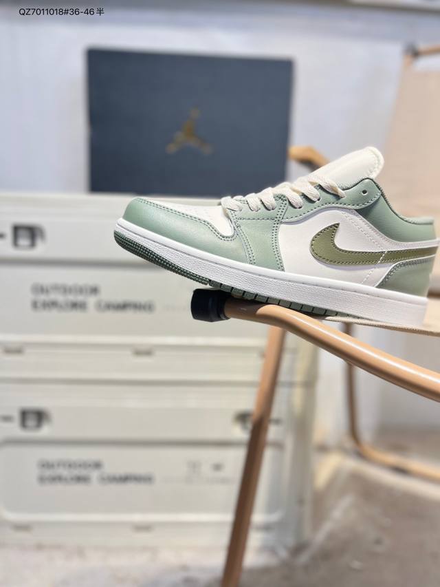 公司级头层皮乔丹Air Jordan 1 Low Aj1低帮系列篮球鞋 官方同步配色 原装级产物 DDD #拒绝公底 立体鞋型 细节完美 高清洁度553558