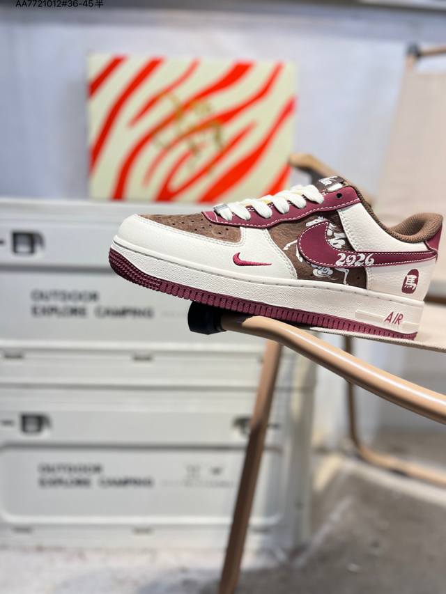 公司级头层皮Nk Air Force 1'07 Low 空军一号低帮休闲板鞋 #定制皮料 原楦原纸板 纯正空军版型 高清洁度 内置全掌气垫Xd0028 Aa77