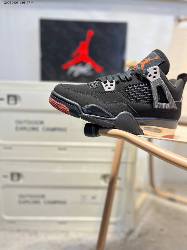 Air Jordan 4 Retro Black Military Blue 迈克尔 乔丹Aj4代中帮复古休闲运动文化篮球鞋Iv6048 Qa7691011#3
