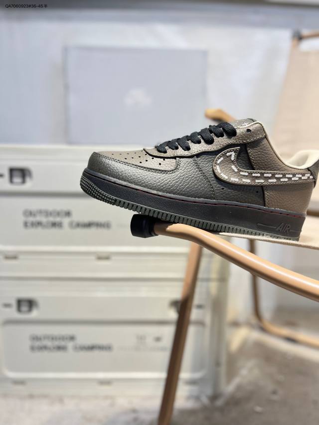Nk Air Force 7 Low 空军一号低帮休闲板鞋 #定制皮料 原楦原纸板 纯正空军版型 高清洁度 内置全掌气垫Iq1122 Qa7060923#36-