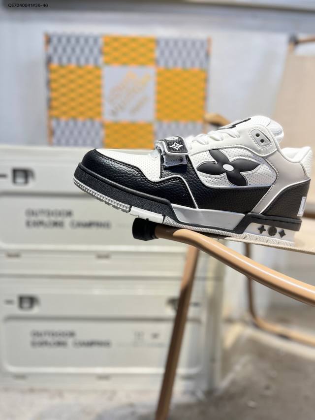 路易威登 Louis Vuitton Lv路易威登板鞋 DDD 新款 Lv Trainer最新配色运动鞋 L家 篮球鞋风格运动鞋 该鞋由艺术总监 Virgil