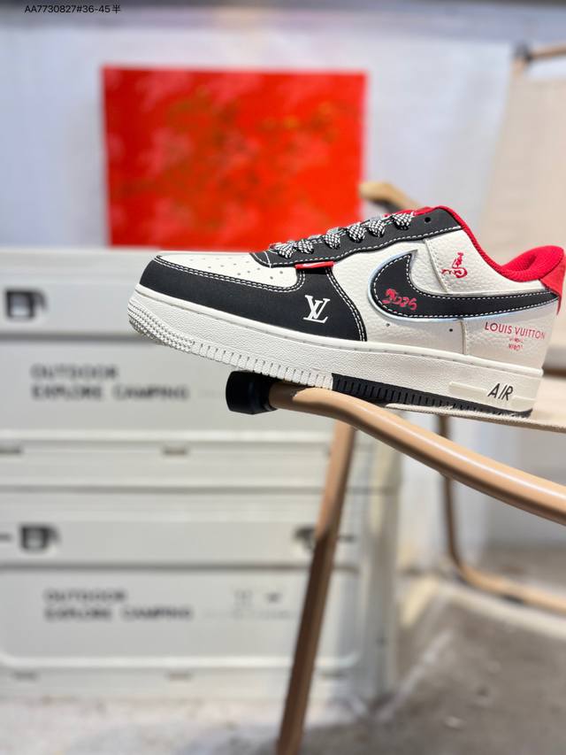 公司级头层皮Nk Air Force 1'07 Low 空军一号低帮休闲板鞋 #定制皮料 原楦原纸板 纯正空军版型 高清洁度 内置全掌气垫Cs5288 Aa77