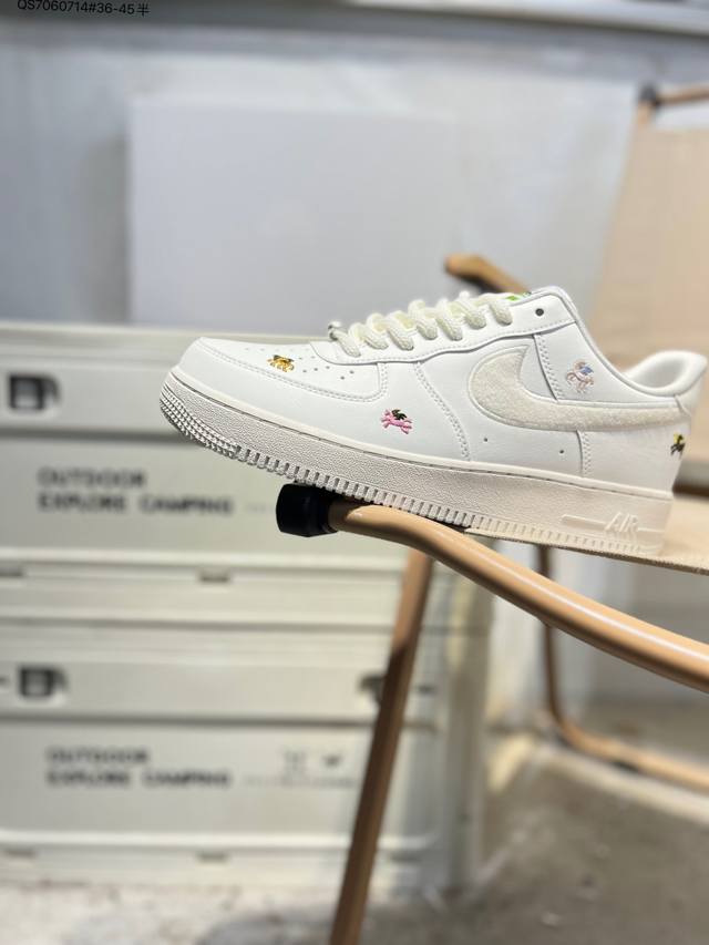 马年限定 公司级头层皮Nk Air Force 1'07 Low 空军一号低帮休闲板鞋 #定制皮料 原楦原纸板 纯正空军版型 高清洁度 内置全掌气垫Iq1143