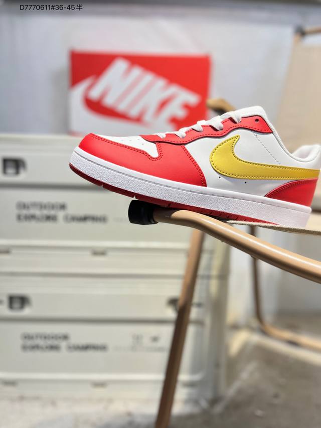 Nk Court Borough 小空军百搭透气休闲运动板鞋 经典耐用的设计 兼顾舒适脚感和出众风范 演绎匠心之作 结构性的支撑贴合感结合复古篮球设计 塑就场外