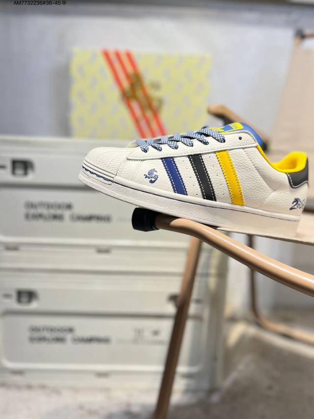 公司级头层皮阿迪达斯Adidas三叶草 Originals Superstar 贝壳头系列低帮经典百搭休闲运动鞋Sd6830 Am7732236#36-45半