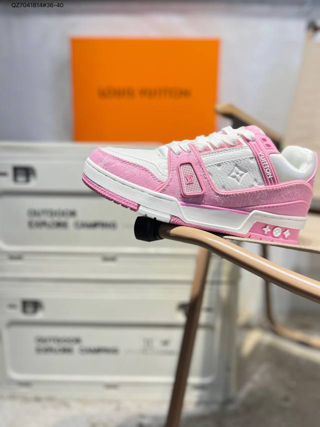 路易威登 Louis Vuitton Lv路易威登板鞋 DDD 新款 Lv Trainer最新配色运动鞋 L家 篮球鞋风格运动鞋 该鞋由艺术总监 Virgil