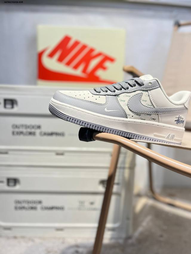公司级头层皮Nk Air Force 1'07 Low 空军一号低帮休闲板鞋 #定制皮料 原楦原纸板 纯正空军版型 高清洁度 内置全掌气垫Hh7518 Aa78