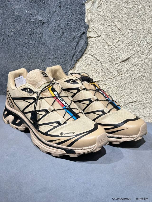 Salomon Xt-6 Chromatic 萨洛蒙复古潮流户外机能登山跑鞋474455 26 新晋网红单品 伞兵绳快穿鞋带设计 无缝鞋身户外随意纵横 颜值与脚