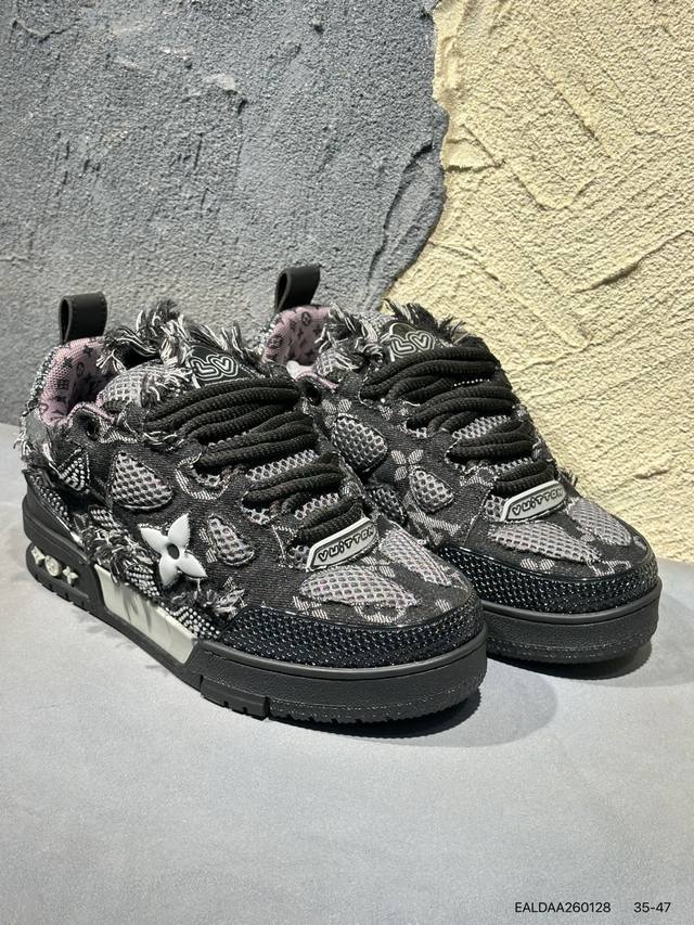新品上市实拍 DDD 全新Lv路易威登Louis Vuitton Trainer Sneaker Low休闲运动文化百搭篮球板鞋Ealdaa260128 DDD