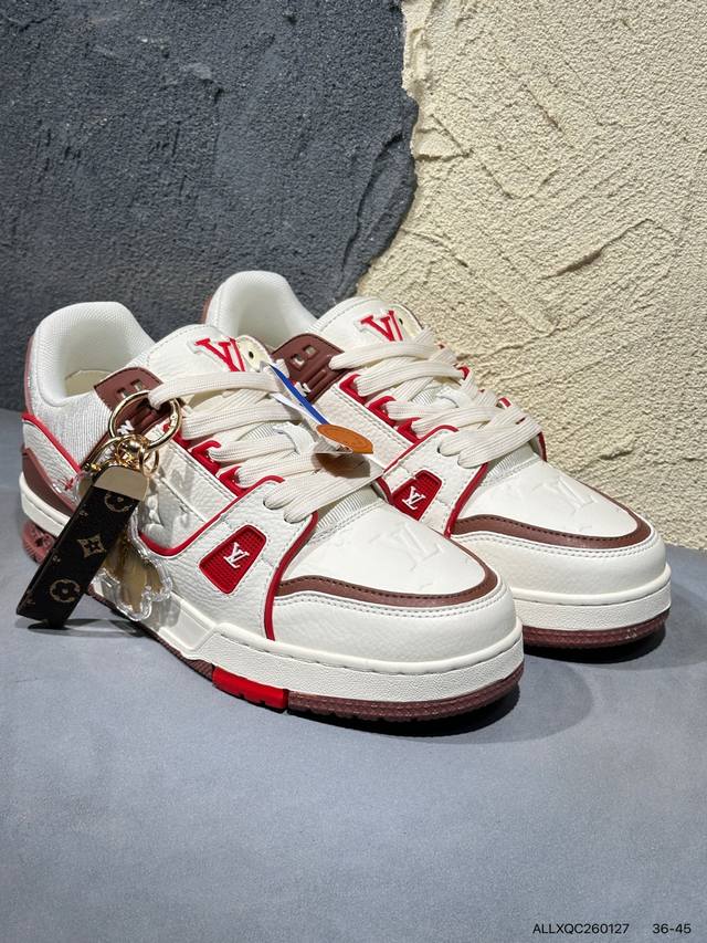 新品上市实拍 DDD 全新Lv路易威登Louis Vuitton Trainer Sneaker Low休闲运动文化百搭篮球板鞋Allxqc260127 DDD