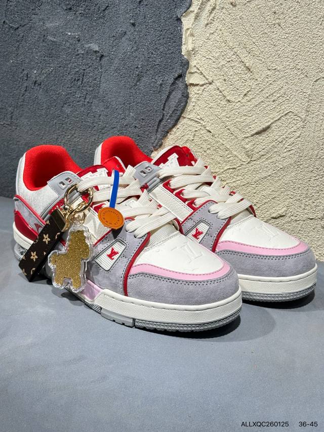 新品上市实拍 DDD 全新Lv路易威登Louis Vuitton Trainer Sneaker Low休闲运动文化百搭篮球板鞋Allxqc260125 DDD