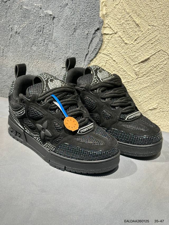 新品上市实拍 DDD 全新Lv路易威登Louis Vuitton Trainer Sneaker Low休闲运动文化百搭篮球板鞋Ealdaa260125 DDD