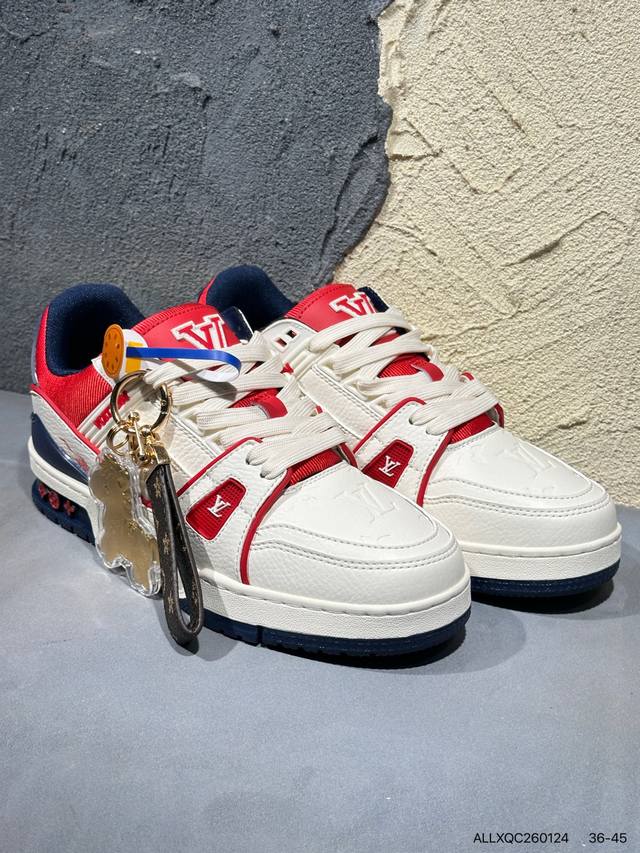 新品上市实拍 DDD 全新Lv路易威登Louis Vuitton Trainer Sneaker Low休闲运动文化百搭篮球板鞋Allxqc260124 DDD