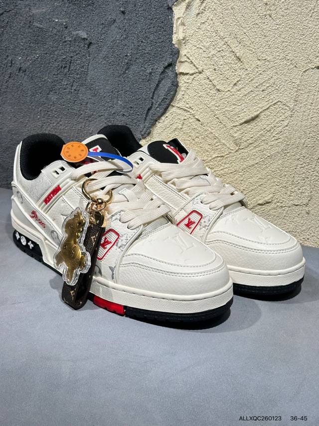 新品上市实拍 DDD 全新Lv路易威登Louis Vuitton Trainer Sneaker Low休闲运动文化百搭篮球板鞋Allxqc260123 DDD