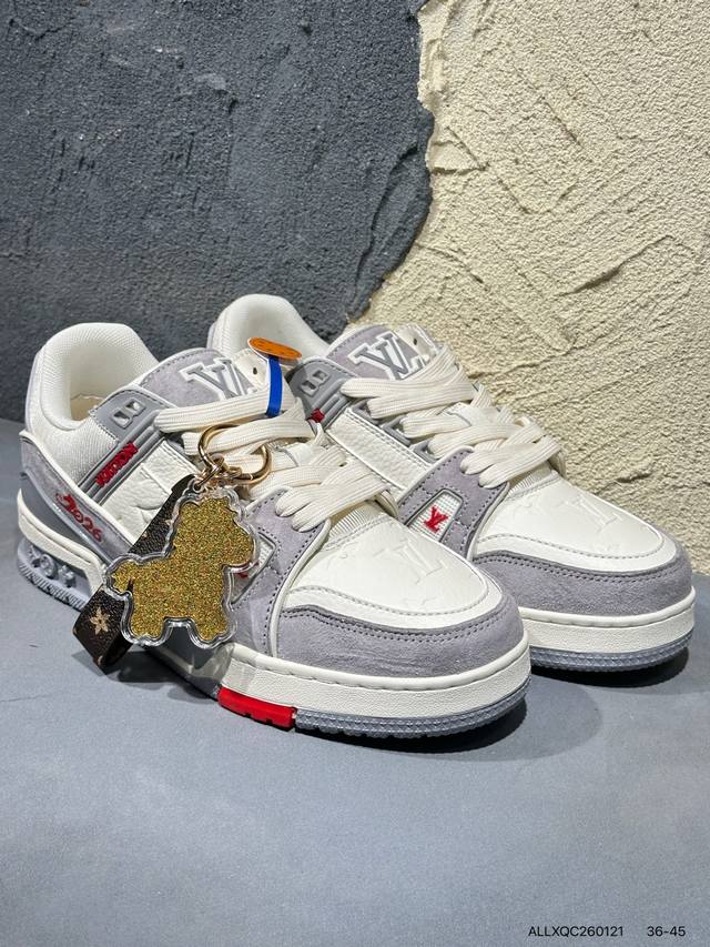 新品上市实拍 DDD 全新Lv路易威登Louis Vuitton Trainer Sneaker Low休闲运动文化百搭篮球板鞋Allxqc260121 DDD