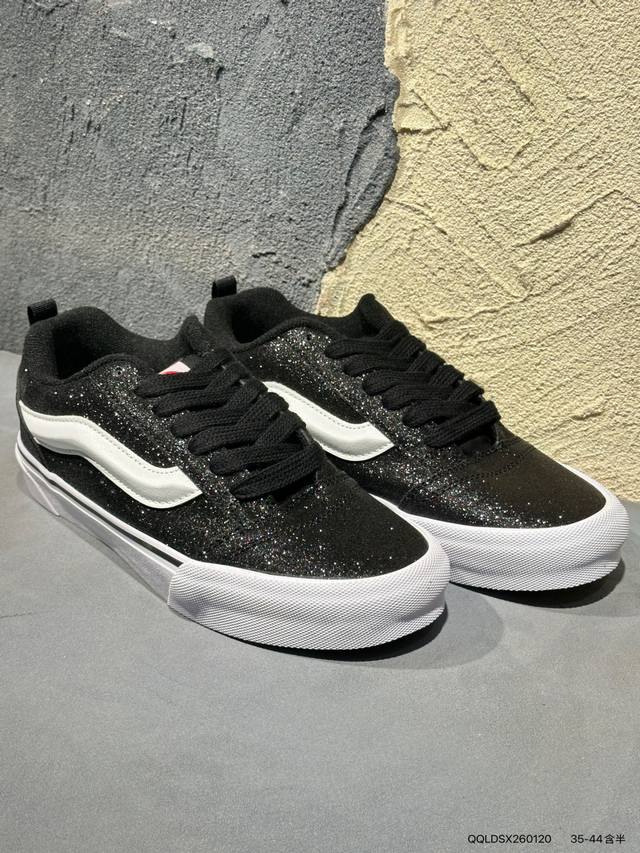 Vans Knu-Skool Vr3 Lx 面包鞋 黑红拼接低帮复古休闲硫化板鞋 Vn0009Qcknu DDD #肥胖版大Logo Qqldsx260 DDD