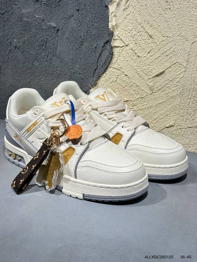 新品上市实拍 DDD 全新Lv路易威登Louis Vuitton Trainer Sneaker Low休闲运动文化百搭篮球板鞋Allxqc260120 DDD