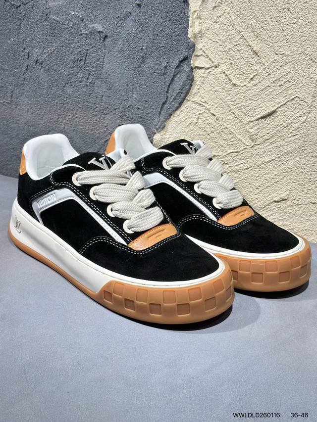 新品上市实拍 全新Lv路易威登Louis Vuitton Trainer Sneaker Low休闲运动文化百搭篮球板鞋Wwldld 116 DDD