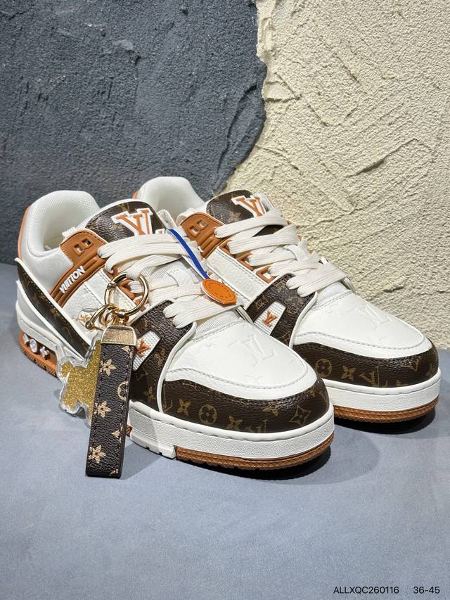 新品上市实拍 DDD 全新Lv路易威登Louis Vuitton Trainer Sneaker Low休闲运动文化百搭篮球板鞋Allxqc260116 DDD