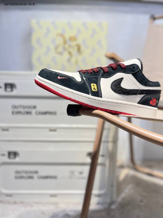 公司级头层皮乔丹Air Jordan 1 Low Aj1低帮系列篮球鞋 官方同步配色 原装级产物 DDD #拒绝公底 立体鞋型 细节完美 高清洁度Mz9588