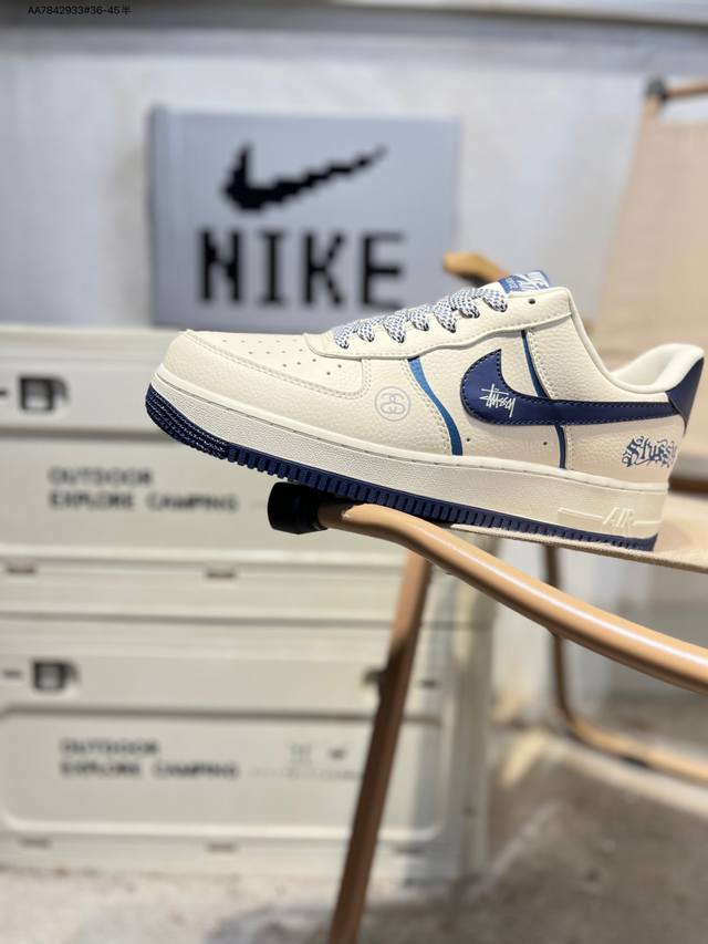 公司级头层皮Nk Air Force 1'07 Low 空军一号低帮休闲板鞋 #定制皮料 原楦原纸板 纯正空军版型 高清洁度 内置全掌气垫Ld1999 Aa78