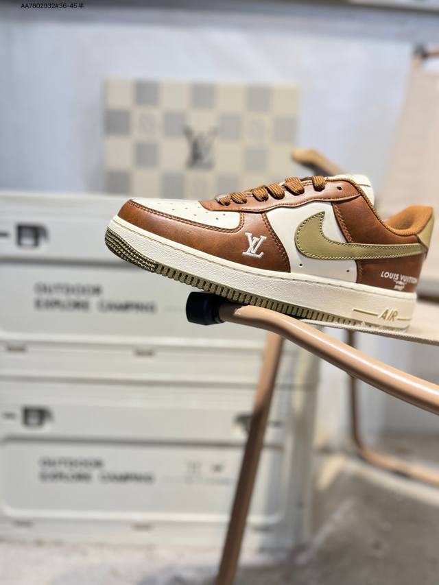公司级头层皮Nk Air Force 1'07 Low 空军一号低帮休闲板鞋 #定制皮料 原楦原纸板 纯正空军版型 高清洁度 内置全掌气垫Nh0601 Aa78