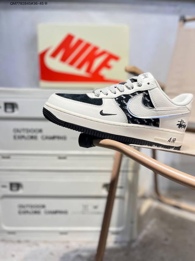 福利特价 公司级头层皮Nk Air Force 7 Low 空军一号低帮休闲板鞋 #定制皮料 原楦原纸板 纯正空军版型 高清洁度 内置全掌气垫Xz6188 Qm