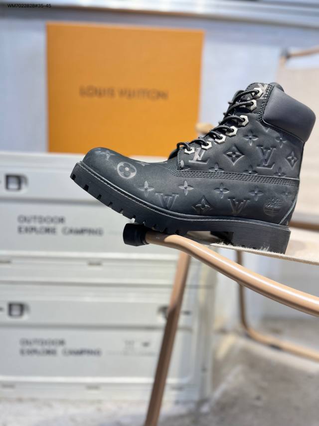 Timberland X Louis Vuitton Lv联名款 DDD 添柏岚 天伯伦老花大黄靴 DDD 原厂五金开模鞋带扣 全新升级Wm7022828#35