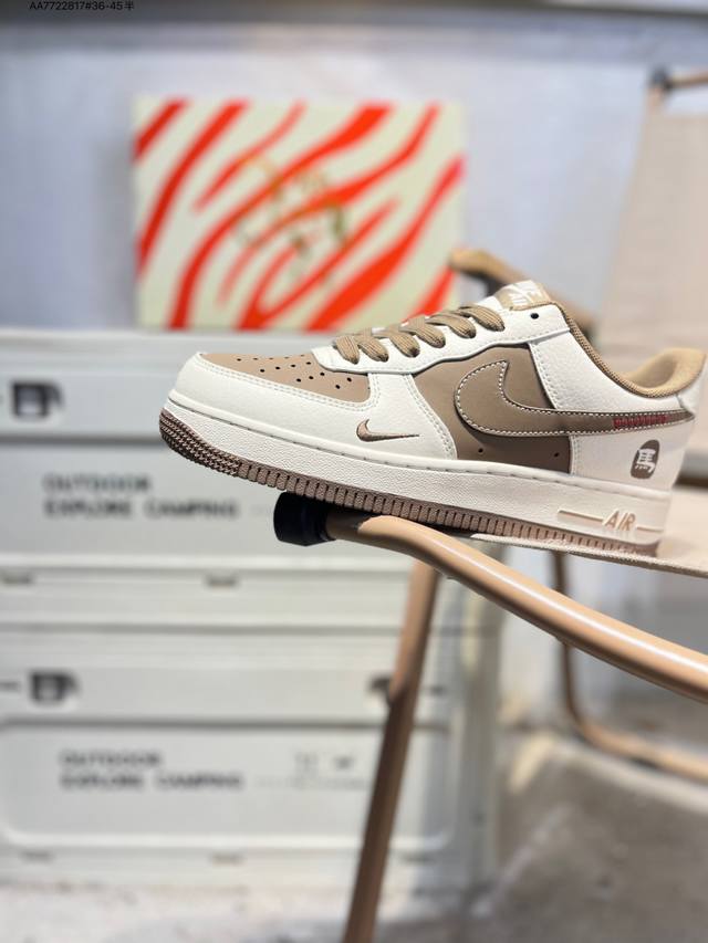 公司级头层皮Nk Air Force 1'07 Low 空军一号低帮休闲板鞋 #定制皮料 原楦原纸板 纯正空军版型 高清洁度 内置全掌气垫Xd0028 Aa77