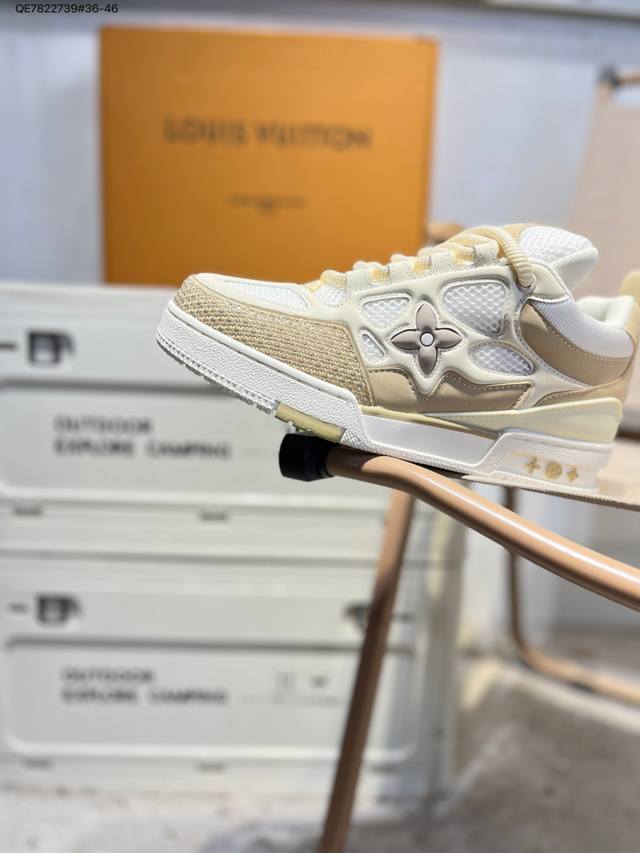 路易威登 Louis Vuitton Lv路易威登板鞋 DDD 新款 Lv Trainer最新配色运动鞋 L家 篮球鞋风格运动鞋 该鞋由艺术总监 Virgil