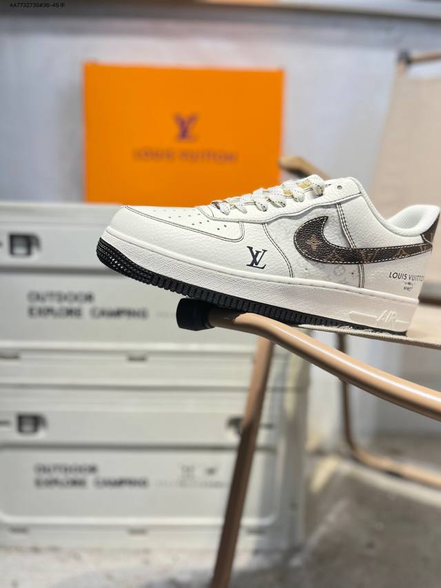 公司级头层皮Nk Air Force 1'07 Low 空军一号低帮休闲板鞋 #定制皮料 原楦原纸板 纯正空军版型 高清洁度 内置全掌气垫Kg6699 Aa77