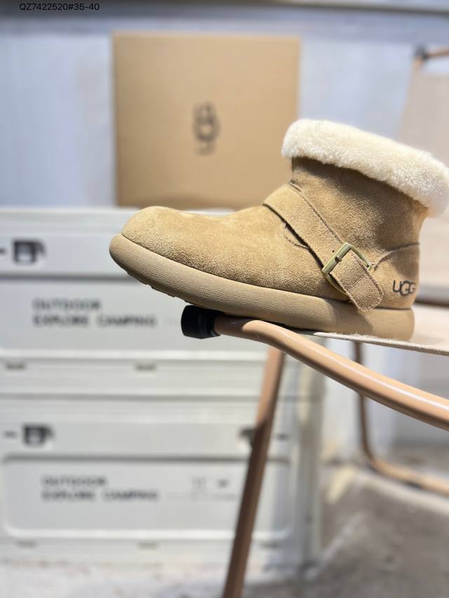 Ugg 雪地靴 防水麂绒皮革鞋面 美国轻奢品牌Ugg W Neuel尼瓦尔系列秋冬新款防污系列休闲保暖2025 9 Qz7422520#35-40 DDD