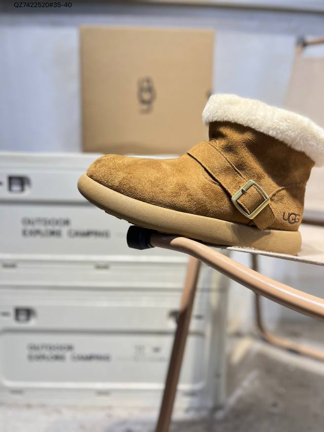 Ugg 雪地靴 防水麂绒皮革鞋面 美国轻奢品牌Ugg W Neuel尼瓦尔系列秋冬新款防污系列休闲保暖2025 9 Qz7422520#35-40 DDD